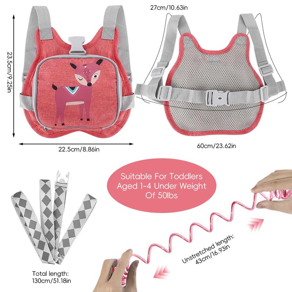 SNOWIE SOFT Toddler Leash and Harness Cartoon Backpack Style Toddlers Safety Harness with Anti Lost Wrist Link & Reflective Leash Outdoor Strolling Toddler Harness Backpack Baby Walking Harness SNOWIE SOFT Toddler Leash and Harness Cartoon Backpack Style Toddlers Safety Harness with Anti Lost Wrist Link & Reflective Leash Outdoor Strolling Toddler Harness Backpack Baby Walking Harness